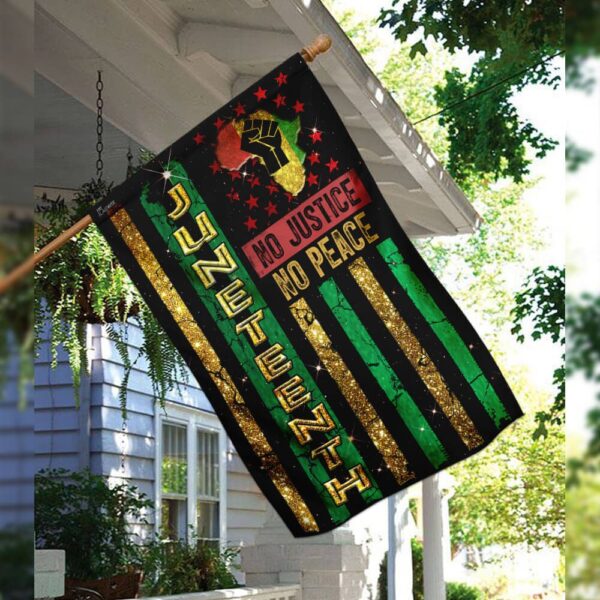 Juneteenth Flag: No Justice No Peace - PN182Fv7 - Image 8