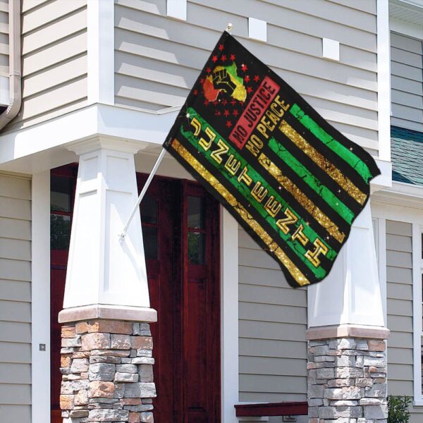 Juneteenth Flag: No Justice No Peace - PN182Fv7 - Image 9