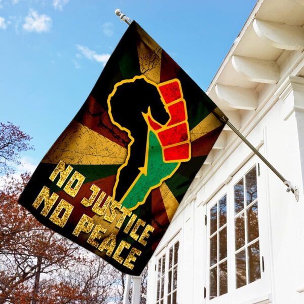 No Justice No Peace: Proud Africa Flag T-Shirt (PSL35Fv5) - Image 7