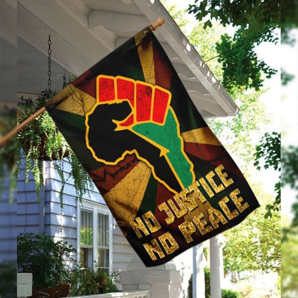 No Justice No Peace: Proud Africa Flag T-Shirt (PSL35Fv5) - Image 8