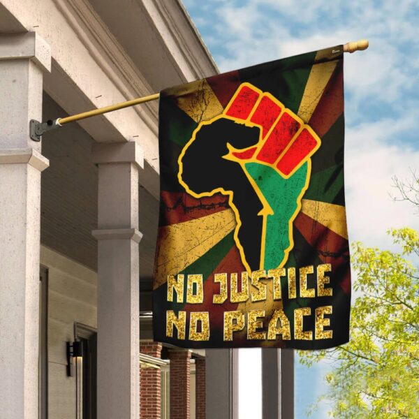No Justice No Peace: Proud Africa Flag T-Shirt (PSL35Fv5) - Image 6