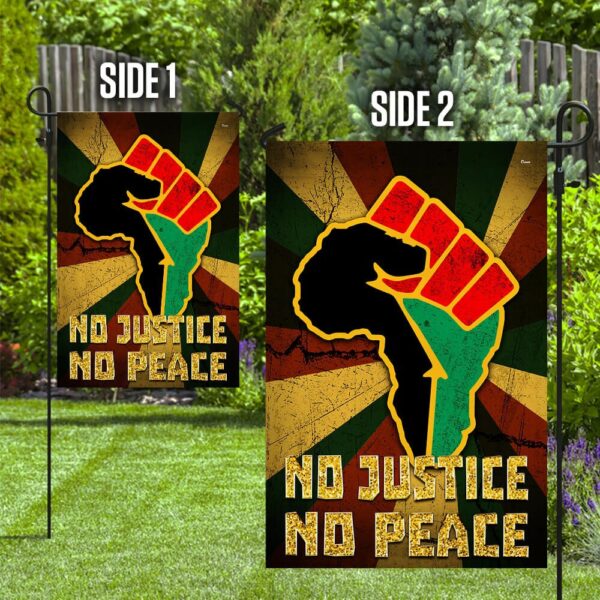 No Justice No Peace: Proud Africa Flag T-Shirt (PSL35Fv5) - Image 5