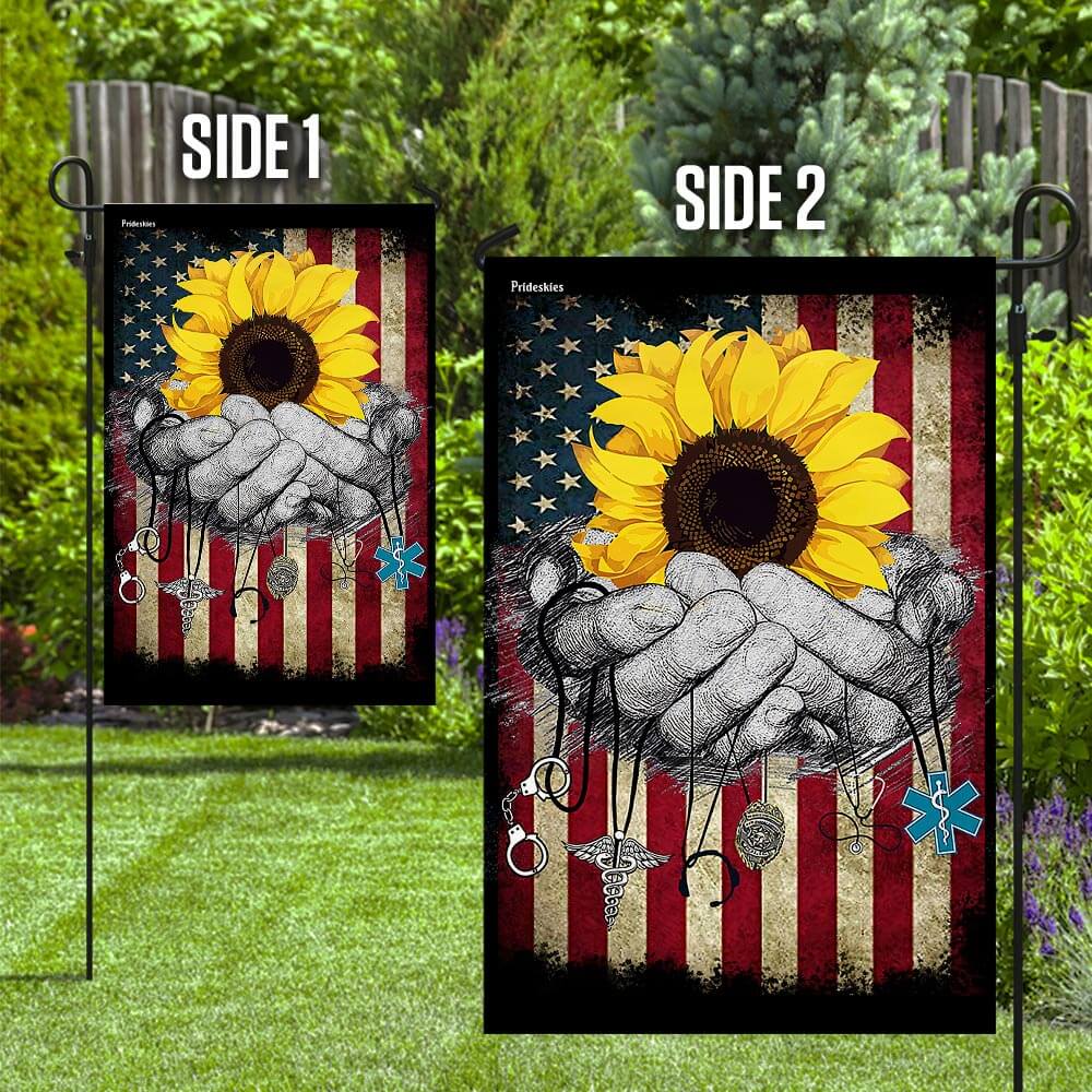 No One Fights Alone: Firefighter, Nurse, Police, EMS Flag - Image 10