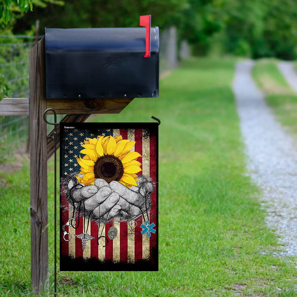 No One Fights Alone: Firefighter, Nurse, Police, EMS Flag - Image 9