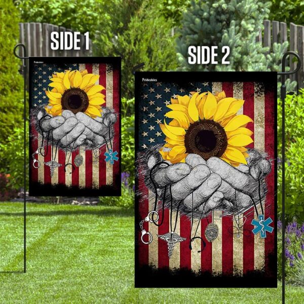 No One Fights Alone: Firefighter, Nurse, Police, EMS Flag - Image 10