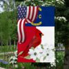 North Carolina State Cardinal and Dogwood Flower Flag MLN1141Fv4
