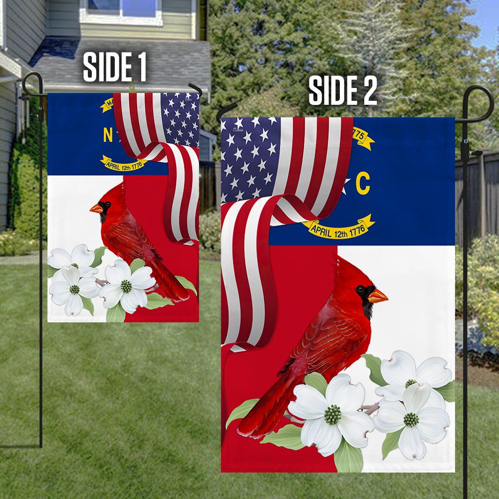 North Carolina State Cardinal and Dogwood Flower Flag MLN1141Fv4 - Image 5