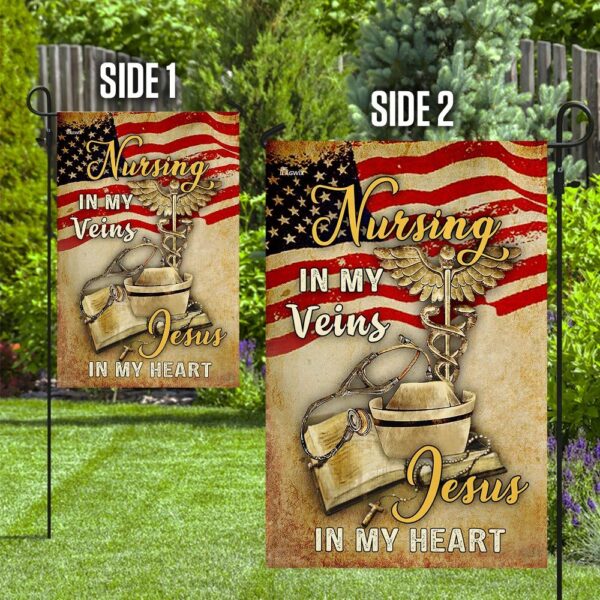 Nurse Faith Flag: Jesus In My Heart, Nursing In My Veins - Image 10