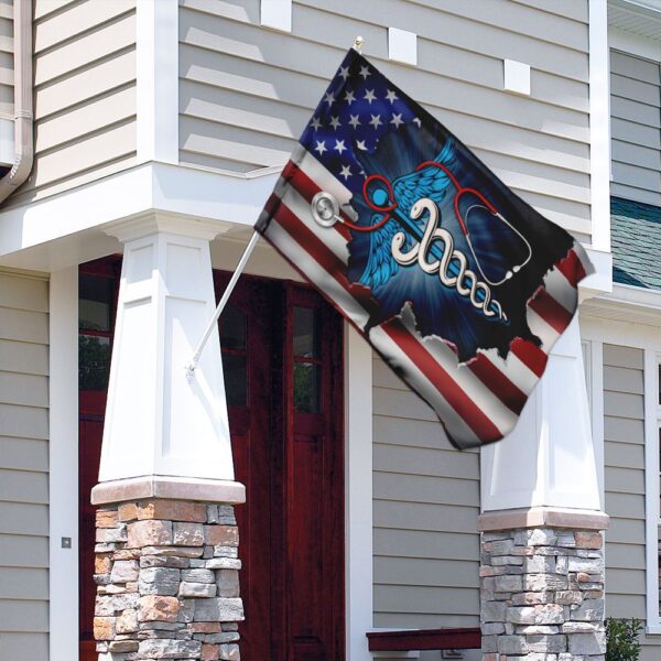 American Flag Nurse Scrubs - QNK329F - Image 4