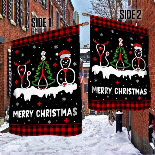 Nurse Christmas Flag: Perfect Holiday Gift for Nurses (TQN744F) - Image 2