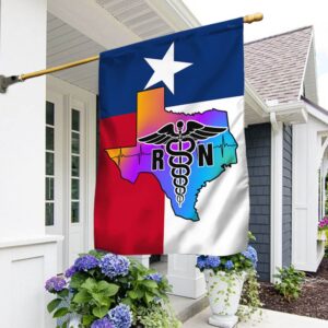 Texas RN Nurse T-Shirt: Proud RN Flag Design