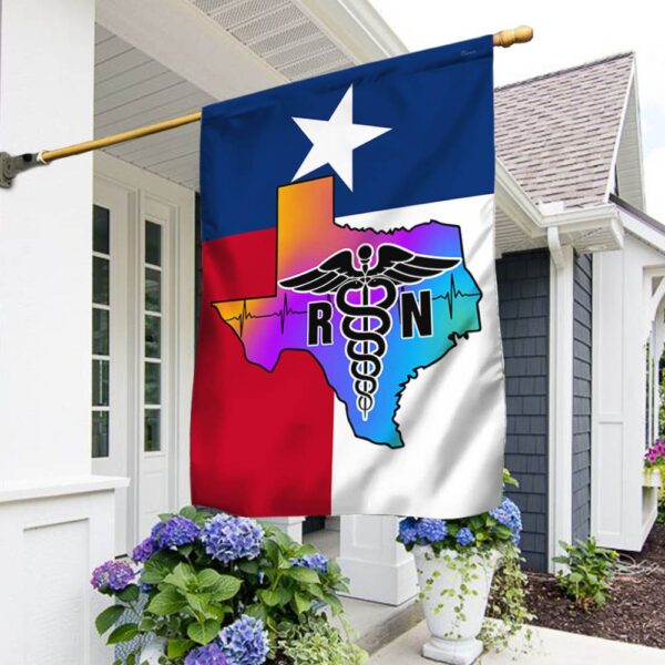 Texas RN Nurse T-Shirt: Proud RN Flag Design