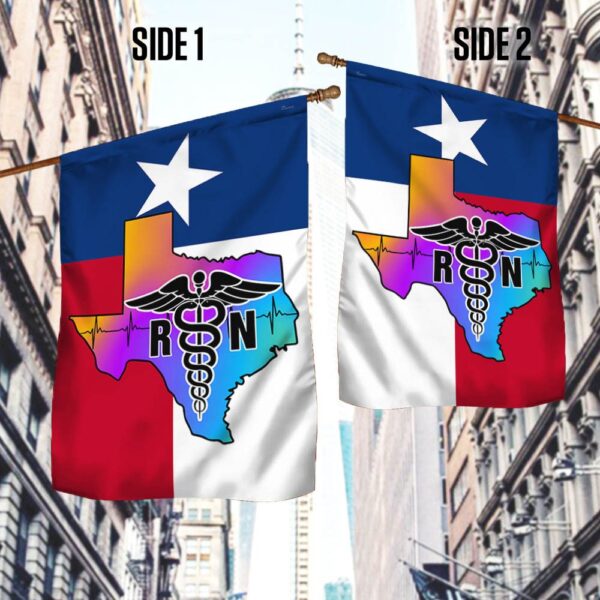 Texas RN Nurse T-Shirt: Proud RN Flag Design - Image 2