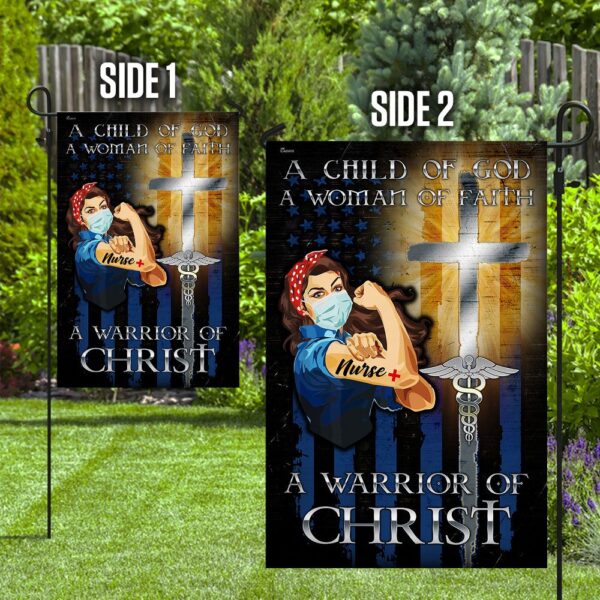 Nurse Warrior of Christ Flag: Christian Nurse Decor PS242F - Image 5