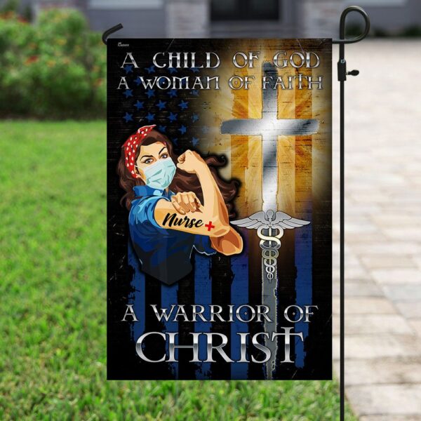 Nurse Warrior of Christ Flag: Christian Nurse Decor PS242F