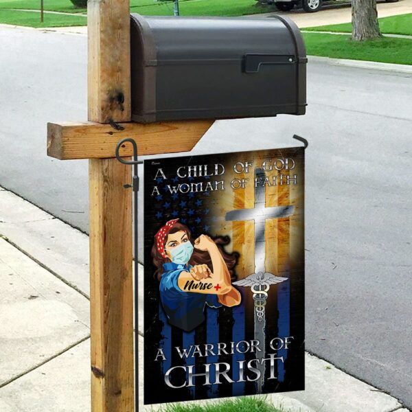 Nurse Warrior of Christ Flag: Christian Nurse Decor PS242F - Image 4