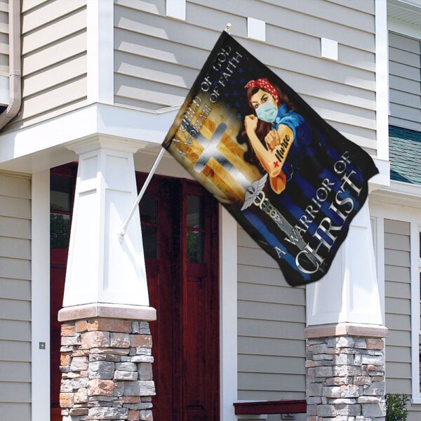 Nurse Warrior of Christ Flag: Christian Nurse Decor PS242F - Image 9