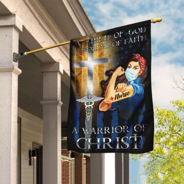 Nurse Warrior of Christ Flag: Christian Nurse Decor PS242F - Image 6