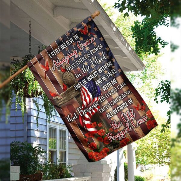 Old Rugged Cross Flag: PN167Fv1 - Christian Flag for Home & Garden - Image 8