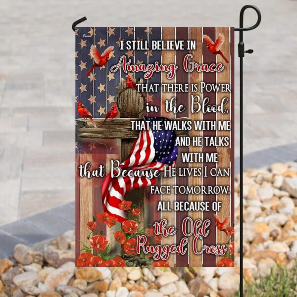 Old Rugged Cross Flag: PN167Fv1 - Christian Flag for Home & Garden - Image 3