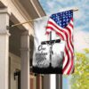 One Nation Under God. Jesus Christian Cross American Flag THN2224F