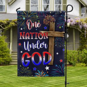 One Nation Under God Flag: 4th of July Patriotic Decor TQN1261F