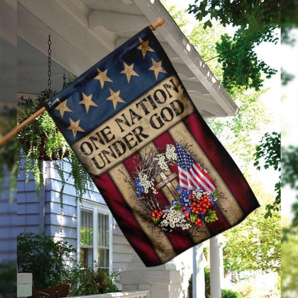 One Nation Under God Flag: MLH939F - Patriotic American Flag - Image 3