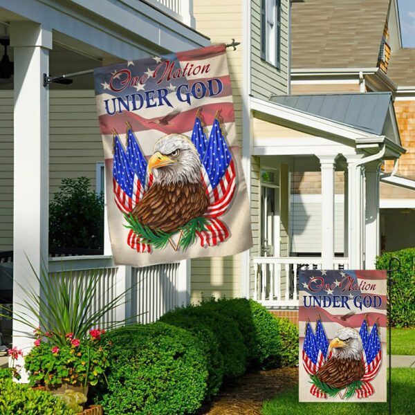 One Nation Under God Eagle Flag: Patriotic American TQN1223F - Image 4