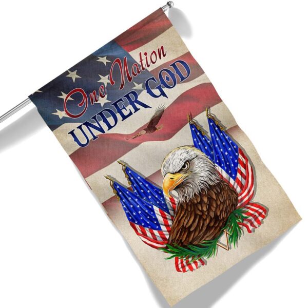 One Nation Under God Eagle Flag: Patriotic American TQN1223F - Image 6