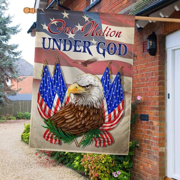 One Nation Under God Eagle Flag: Patriotic American TQN1223F - Image 2
