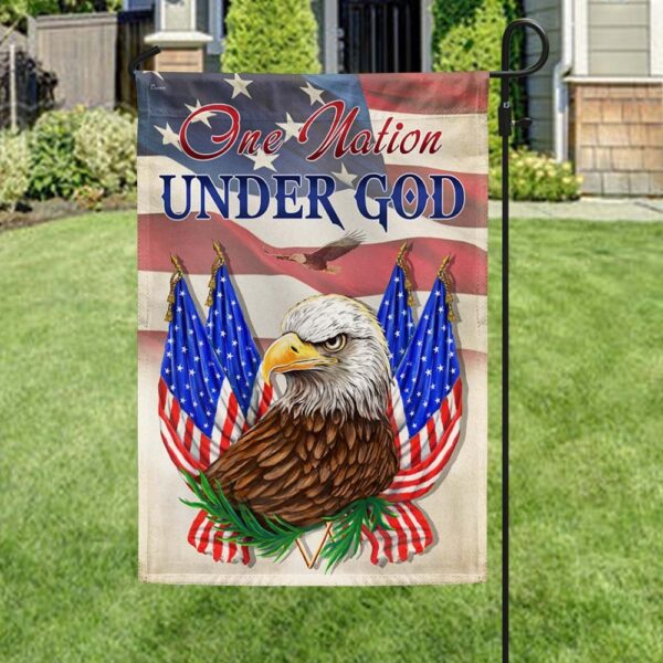 One Nation Under God Eagle Flag: Patriotic American TQN1223F - Image 3