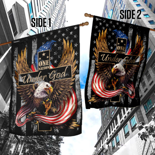 One Nation Under God Eagle Flag: TRL176F - Patriotic American Flag - Image 5