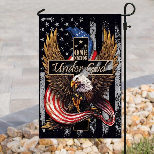 One Nation Under God Eagle Flag: TRL176F - Patriotic American Flag - Image 8