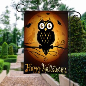 Spooky Owl Halloween Garden Flag