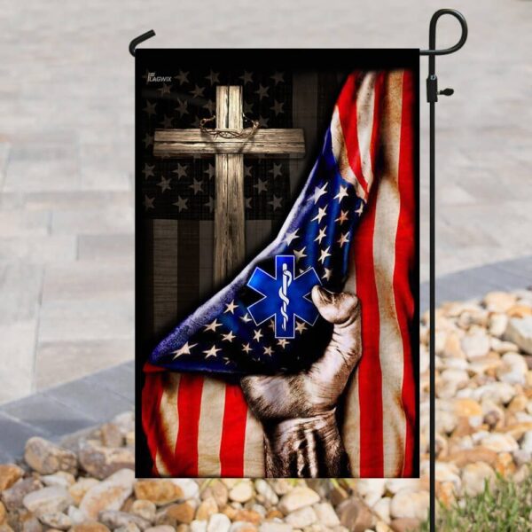 Paramedic Cross American Flag: Faith, Service, & Patriotism - Image 8