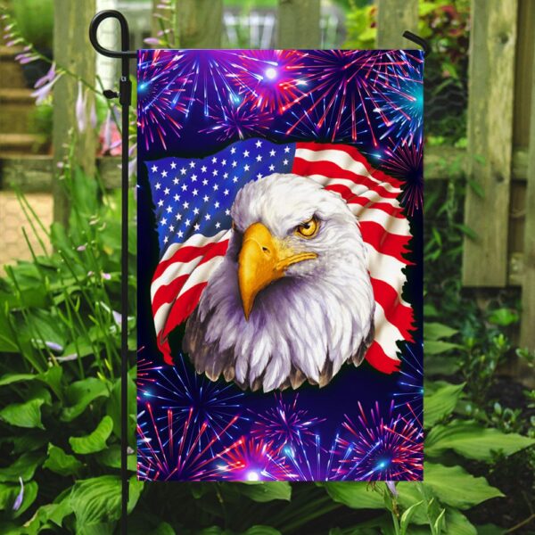 Patriotic Bald Eagle Flag: QNK203F American Pride Decor - Image 7