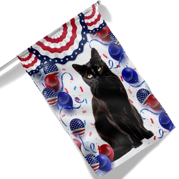 Patriotic Black Cat 4th of July T-Shirt - Image 6