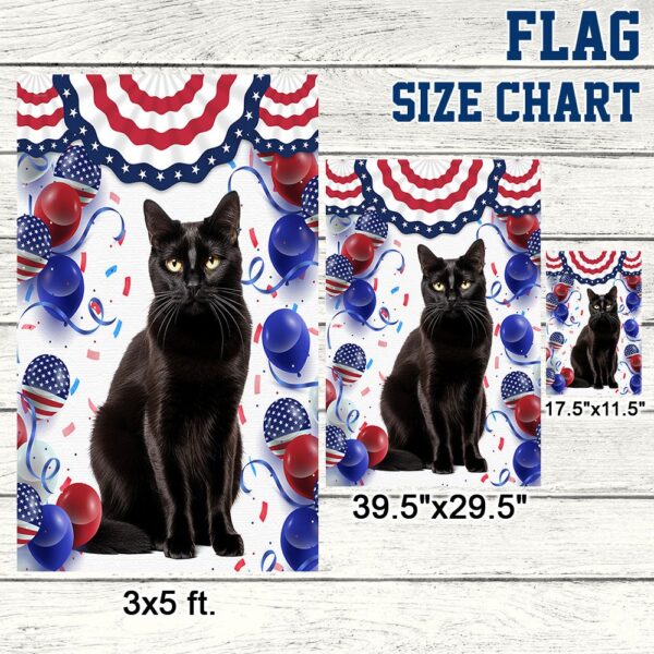 Patriotic Black Cat 4th of July T-Shirt - Image 7