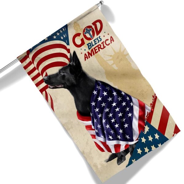 Patriotic German Shepherd Dog: God Bless America T-Shirt - Image 6