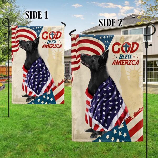 Patriotic German Shepherd Dog: God Bless America T-Shirt - Image 5