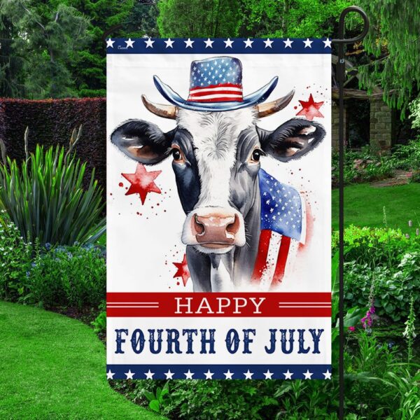 Patriotic Cow 4th of July T-Shirt - TQN1274F - Image 3