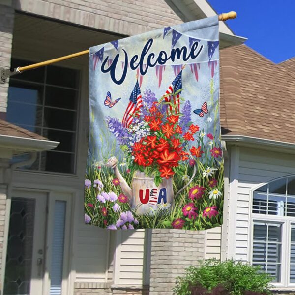 Patriotic 4th of July Flower Flag - TQN1220F