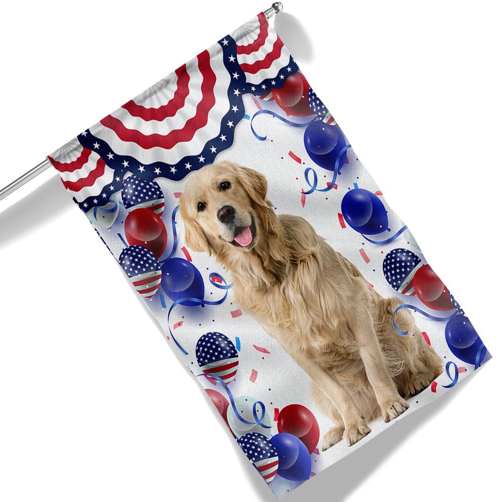 Patriotic Golden Retriever 4th of July Dog T-Shirt - Image 6
