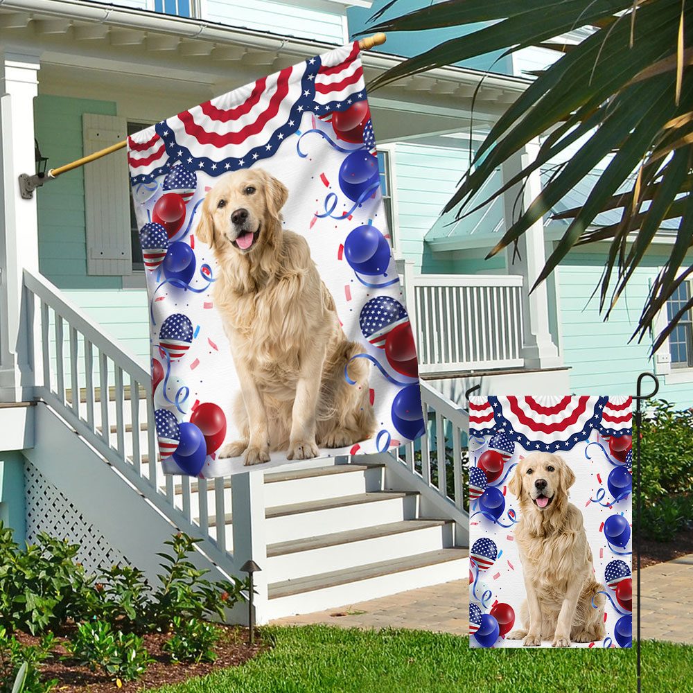 Patriotic Golden Retriever 4th of July Dog T-Shirt - Image 4