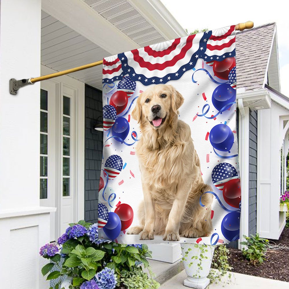 Patriotic Golden Retriever 4th of July Dog T-Shirt - Image 2