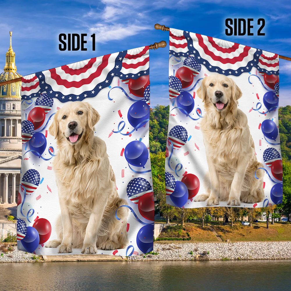 Patriotic Golden Retriever 4th of July Dog T-Shirt - Image 3