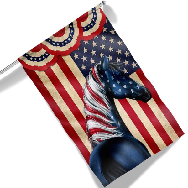Patriotic Horse 4th of July Flag: TQN1259F - Image 6