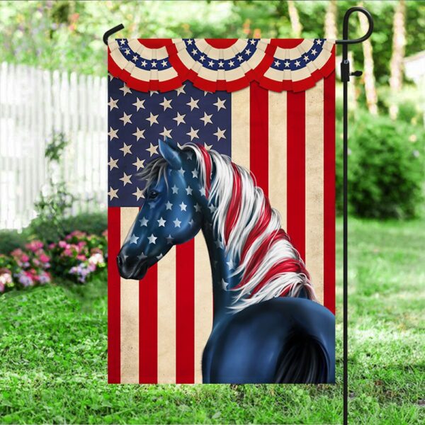 Patriotic Horse 4th of July Flag: TQN1259F - Image 3