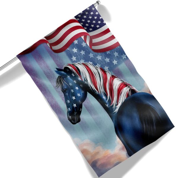 Patriotic Horse 4th of July T-Shirt - American Flag Design - Image 6