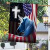 Patriotic Horse Cross 4th of July Flag T-Shirt